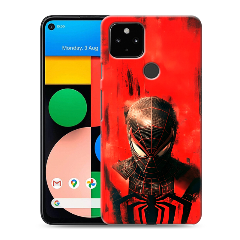 Силиконовый чехол на Google Pixel 4a 5G с принтом человек паук spiderman Силиконовый чехол на Google Pixel 4a 5G с принтом человек паук spiderman