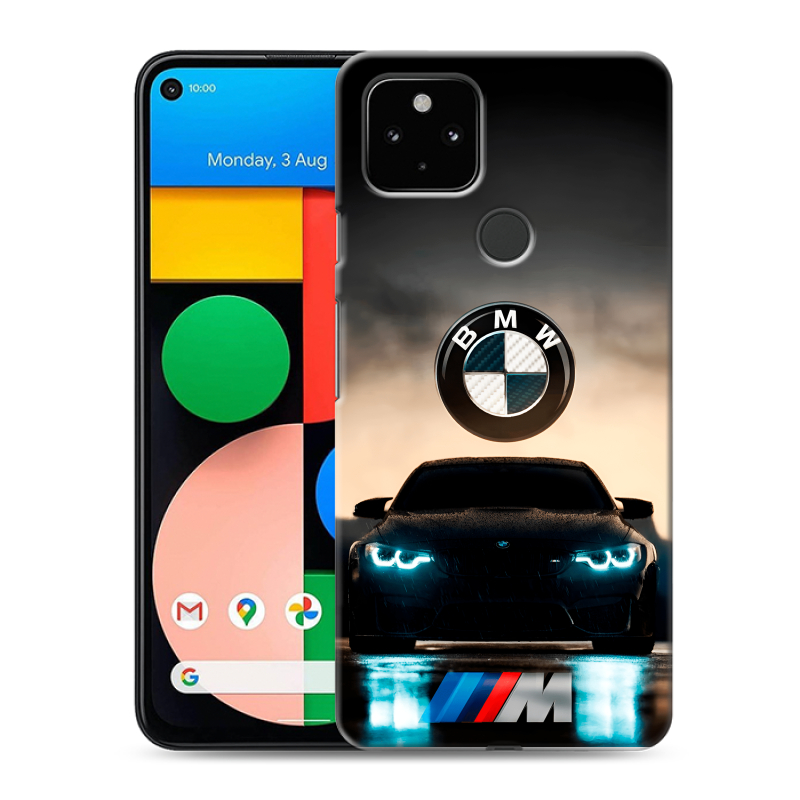 Силиконовый противоударный чехол на Google Pixel 4a 5G с принтом БМВ BMW Силиконовый противоударный чехол на Google Pixel 4a 5G с принтом БМВ BMW