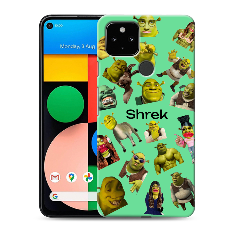 Силиконовый противоударный чехол на Google Pixel 4a 5G с принтом Шрек Shrek Силиконовый противоударный чехол на Google Pixel 4a 5G с принтом Шрек Shrek