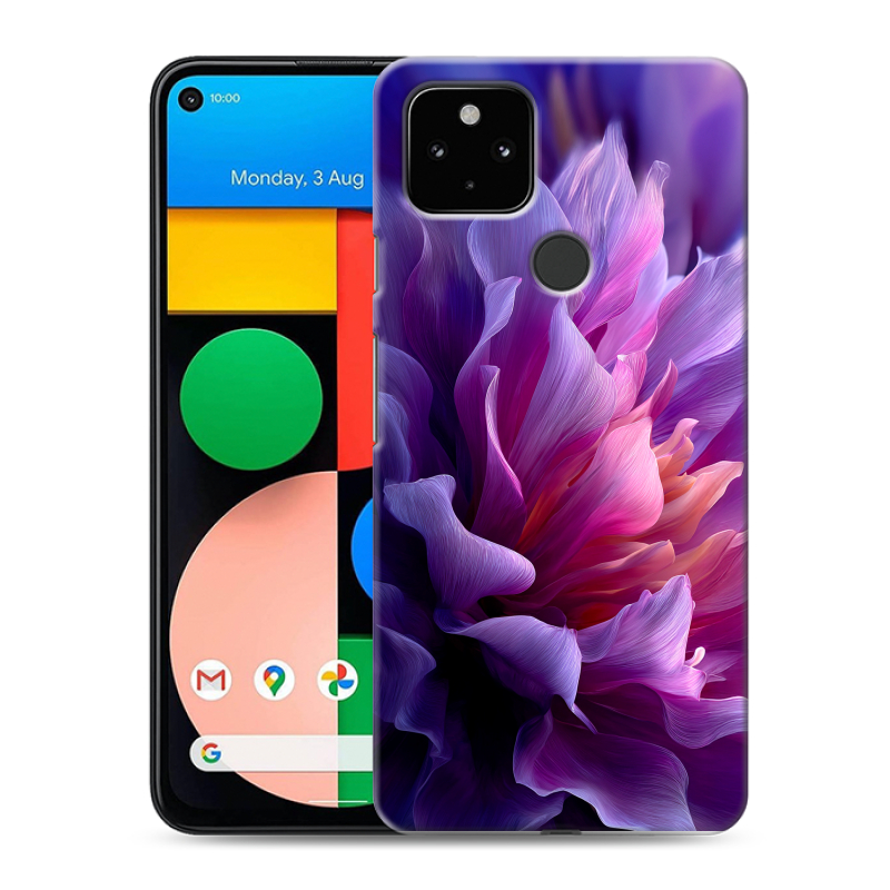 Пластиковый чехол на Google Pixel 4a 5G с принтом женский цветы Пластиковый чехол на Google Pixel 4a 5G с принтом женский цветы