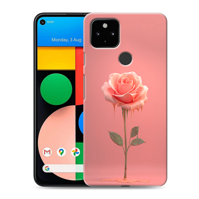 Пластиковый чехол на Google Pixel 4a 5G с принтом Розовая роза Пластиковый чехол на Google Pixel 4a 5G с принтом Розовая роза