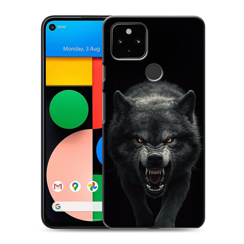 Силиконовый чехол на Google Pixel 4a 5G с принтом Волк Силиконовый чехол на Google Pixel 4a 5G с принтом Волк