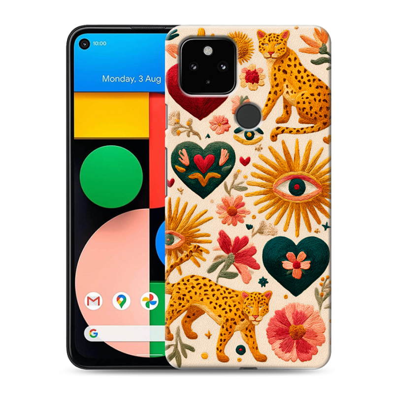 Силиконовый противоударный чехол на Google Pixel 4a 5G с принтом Модный принт Силиконовый противоударный чехол на Google Pixel 4a 5G с принтом Модный принт