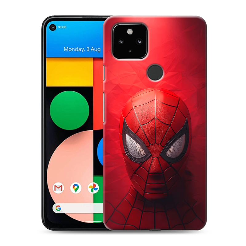 Силиконовый противоударный чехол на Google Pixel 4a 5G с принтом Spiderman Человек паук Силиконовый противоударный чехол на Google Pixel 4a 5G с принтом Spiderman Человек паук