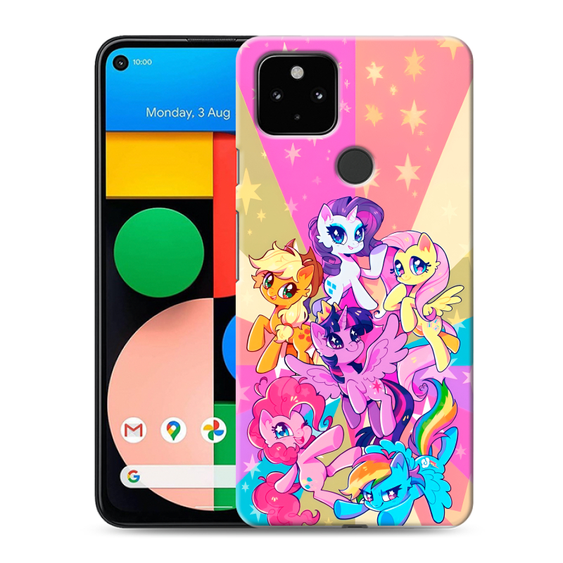 Пластиковый чехол на Google Pixel 4a 5G с принтом My little pony Дружба чудо Пластиковый чехол на Google Pixel 4a 5G с принтом My little pony Дружба чудо