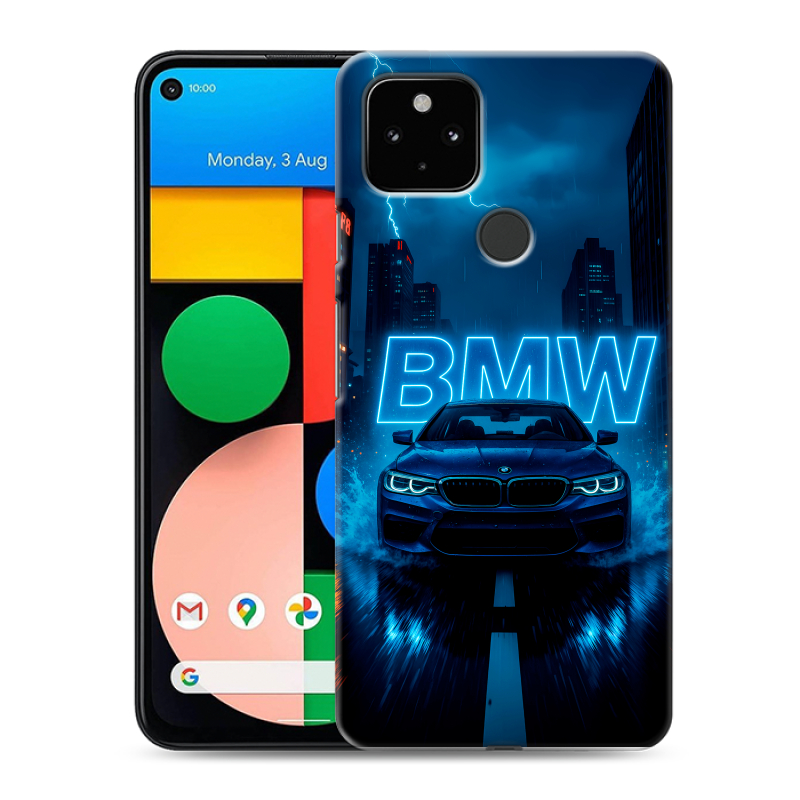Силиконовый чехол на Google Pixel 4a 5G с принтом BMW БМВ Силиконовый чехол на Google Pixel 4a 5G с принтом BMW БМВ