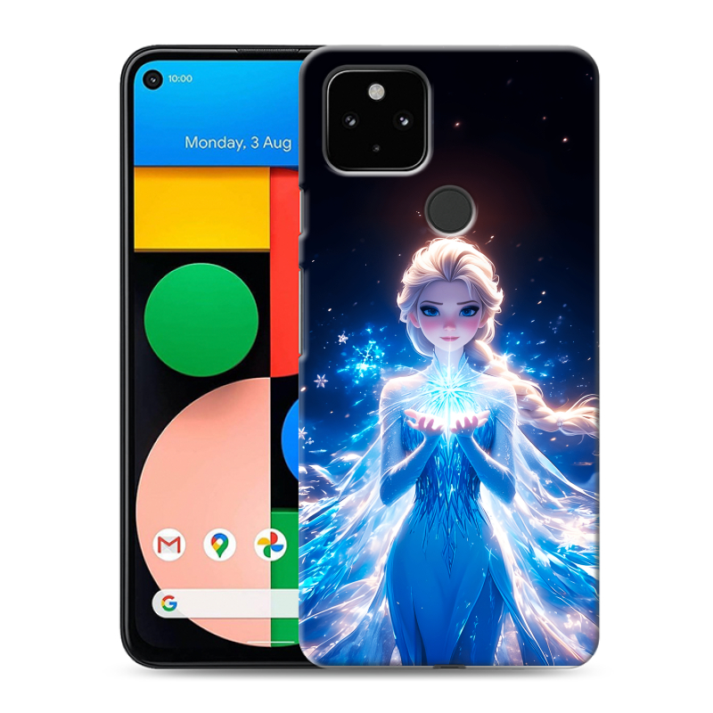 Силиконовый чехол на Google Pixel 4a 5G с принтом Холодное сердце Frozen Силиконовый чехол на Google Pixel 4a 5G с принтом Холодное сердце Frozen