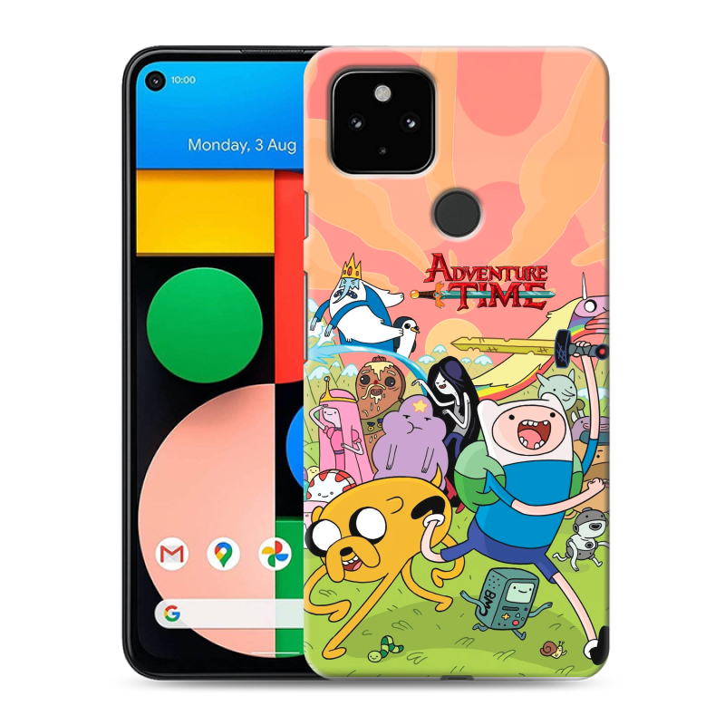 Силиконовый противоударный чехол на Google Pixel 4a 5G с принтом Adventure time Время приключений Силиконовый противоударный чехол на Google Pixel 4a 5G с принтом Adventure time Время приключений