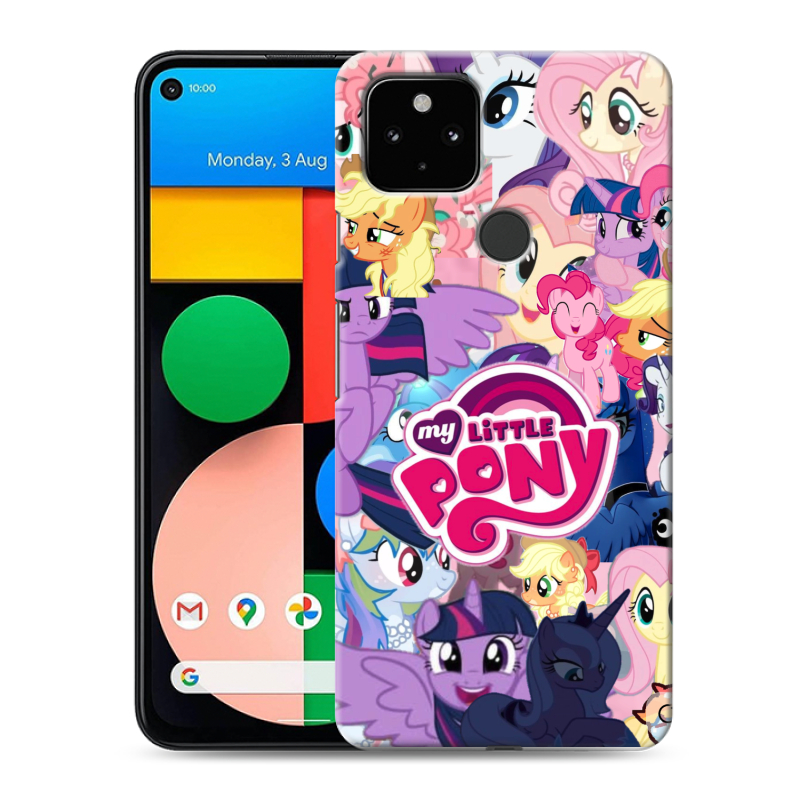 Пластиковый чехол на Google Pixel 4a 5G с принтом My little pony Дружба чудо Пластиковый чехол на Google Pixel 4a 5G с принтом My little pony Дружба чудо