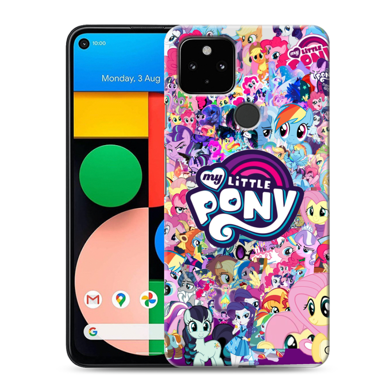 Силиконовый чехол на Google Pixel 4a 5G с принтом My little pony Дружба чудо Силиконовый чехол на Google Pixel 4a 5G с принтом My little pony Дружба чудо