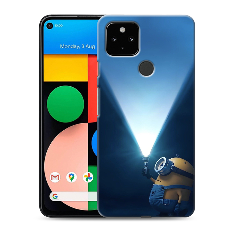 Пластиковый чехол на Google Pixel 4a 5G с принтом Миньоны Пластиковый чехол на Google Pixel 4a 5G с принтом Миньоны