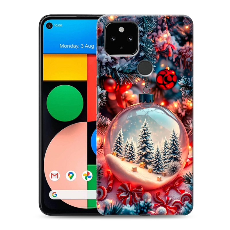 Силиконовый чехол на Google Pixel 4a 5G с принтом Новый год Силиконовый чехол на Google Pixel 4a 5G с принтом Новый год