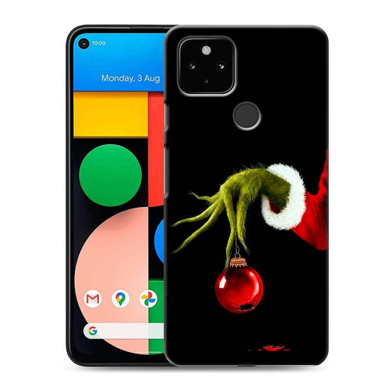 Силиконовый чехол на Google Pixel 4a 5G с принтом Новый год Гринч Силиконовый чехол на Google Pixel 4a 5G с принтом Новый год Гринч