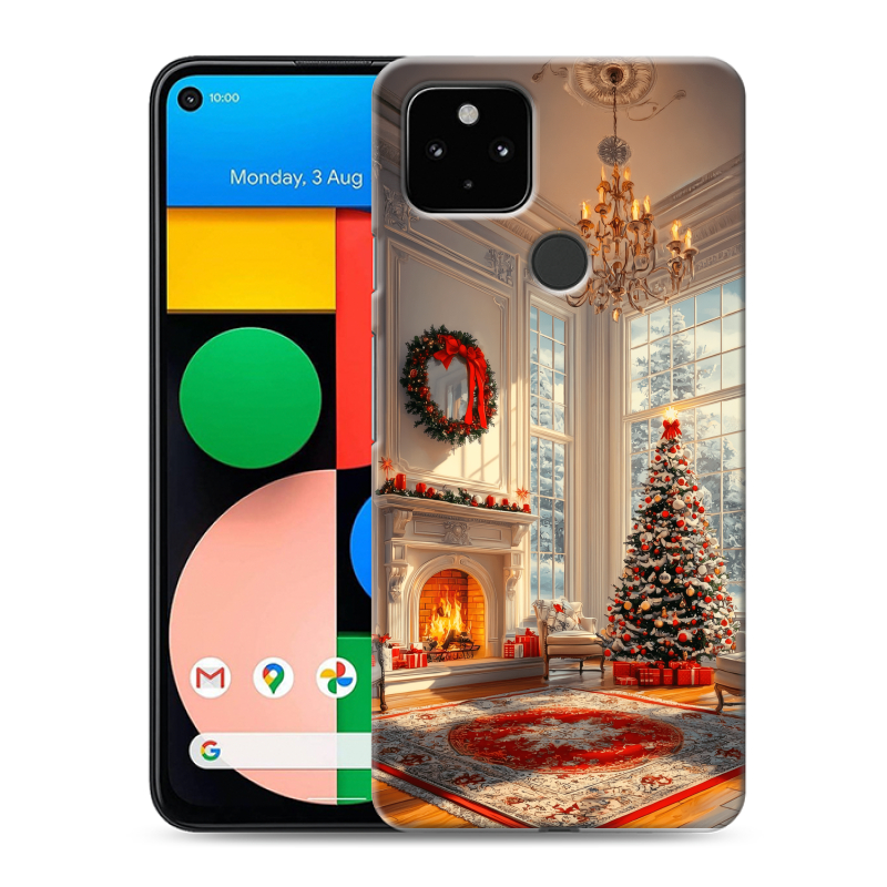 Силиконовый чехол на Google Pixel 4a 5G с принтом Новый год Силиконовый чехол на Google Pixel 4a 5G с принтом Новый год