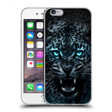 Силиконовый чехол на Iphone 6/6s с принтом Темный леопард
