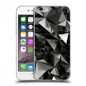 Силиконовый чехол на Iphone 6/6s с принтом Черные кристаллы