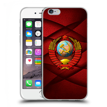 Силиконовый чехол на Iphone 6/6s с принтом Герб СССР