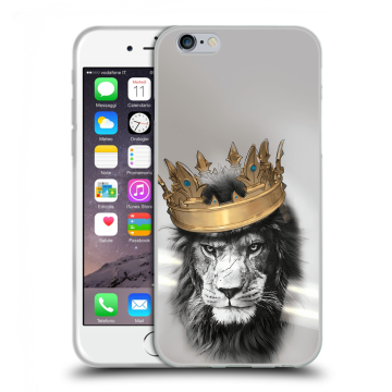 Силиконовый чехол на Iphone 6/6s с принтом Лев с короной