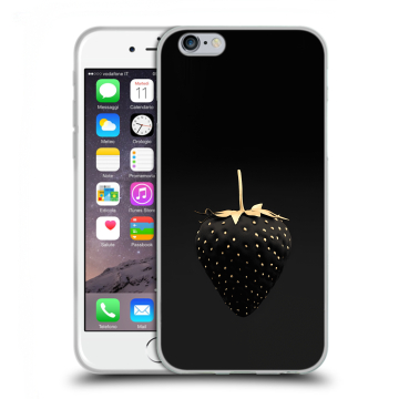 Силиконовый чехол на Iphone 6/6s с принтом Черная клубника