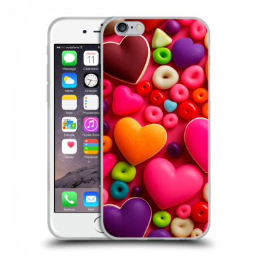 Силиконовый чехол на Iphone 6/6s с принтом Сердечки