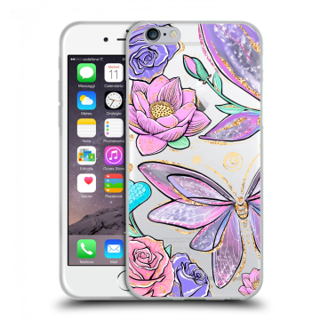 Силиконовый чехол на Iphone 6/6s с принтом Бабочки и цветы Силиконовый чехол на Iphone 6/6s с принтом Бабочки и цветы