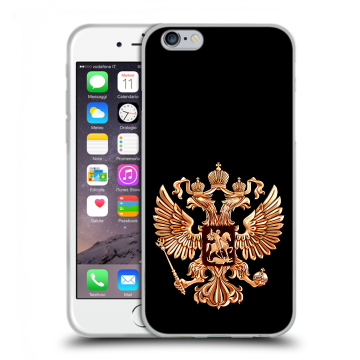 Силиконовый чехол на Iphone 6/6s с принтом Герб России золотой Силиконовый чехол на Iphone 6/6s с принтом Герб России золотой