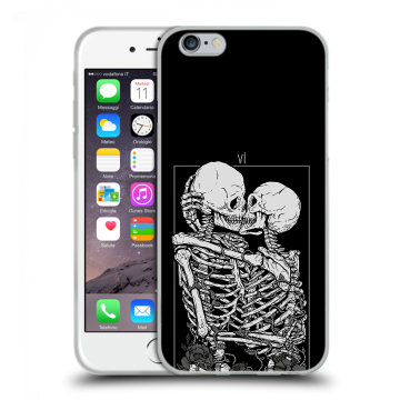 Силиконовый чехол на Iphone 6/6s с принтом Поцелуй скелетов Силиконовый чехол на Iphone 6/6s с принтом Поцелуй скелетов