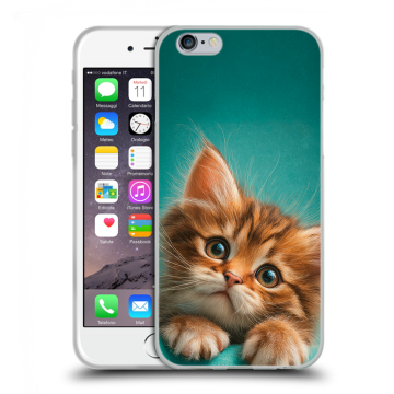 Силиконовый чехол на Iphone 6/6s с принтом котенок
