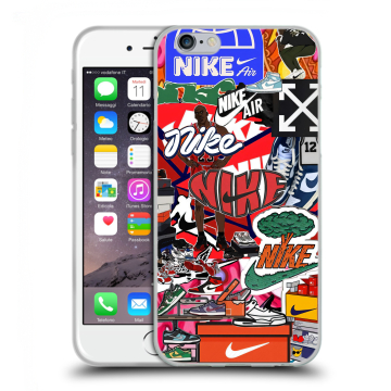 Силиконовый чехол на Iphone 6/6s с принтом Найк Nike яркий Силиконовый чехол на Iphone 6/6s с принтом Найк Nike яркий