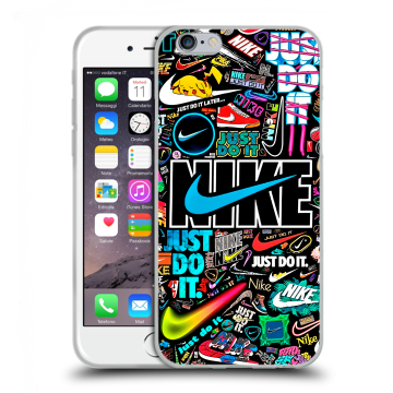 Силиконовый чехол на Iphone 6/6s с принтом найк nike черный Силиконовый чехол на Iphone 6/6s с принтом найк nike черный