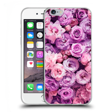 Силиконовый чехол на Iphone 6/6s с принтом лавандовые розы Силиконовый чехол на Iphone 6/6s с принтом лавандовые розы