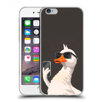 Силиконовый чехол на Iphone 6/6s с принтом утка в очках Силиконовый чехол на Iphone 6/6s с принтом утка в очках