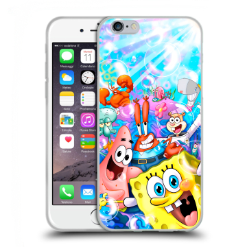Силиконовый чехол на Iphone 6/6s с принтом спанчбоб спанч боб