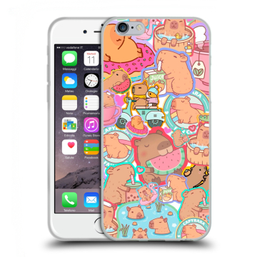Силиконовый чехол на Iphone 6/6s с принтом капибары Силиконовый чехол на Iphone 6/6s с принтом капибары