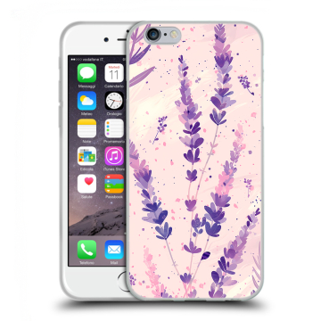 Силиконовый чехол на Iphone 6/6s с принтом цветы лаванда