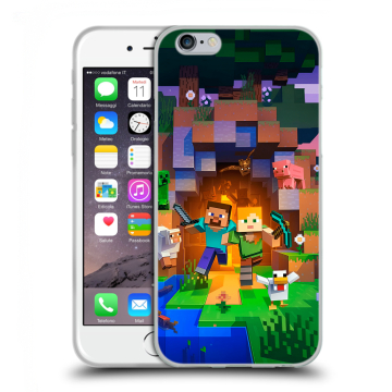 Силиконовый чехол на Iphone 6/6s с принтом Майнкрафт Minecraft Силиконовый чехол на Iphone 6/6s с принтом Майнкрафт Minecraft
