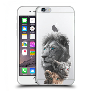 Силиконовый чехол на Iphone 6/6s с принтом Львы Силиконовый чехол на Iphone 6/6s с принтом Львы