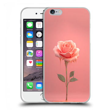 Силиконовый чехол на Iphone 6/6s с принтом Розовая роза Силиконовый чехол на Iphone 6/6s с принтом Розовая роза