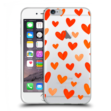 Силиконовый чехол на Iphone 6/6s с принтом Сердечки Силиконовый чехол на Iphone 6/6s с принтом Сердечки