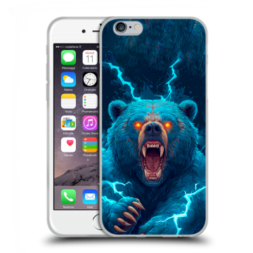 Силиконовый чехол на Iphone 6/6s с принтом Медведь Силиконовый чехол на Iphone 6/6s с принтом Медведь