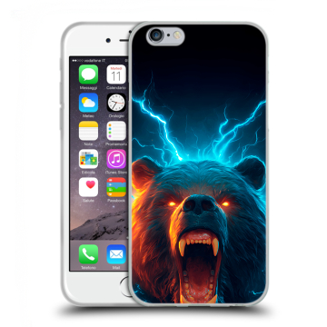 Силиконовый чехол на Iphone 6/6s с принтом Медведь Силиконовый чехол на Iphone 6/6s с принтом Медведь
