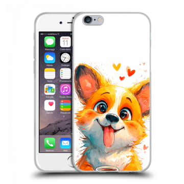 Силиконовый чехол на Iphone 6/6s с принтом корги Силиконовый чехол на Iphone 6/6s с принтом корги