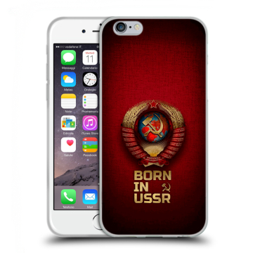 Силиконовый чехол на Iphone 6/6s с принтом Флаг Герб СССР Силиконовый чехол на Iphone 6/6s с принтом Флаг Герб СССР