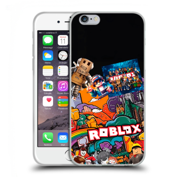 Силиконовый чехол на Iphone 6/6s с принтом Roblox Роблокс