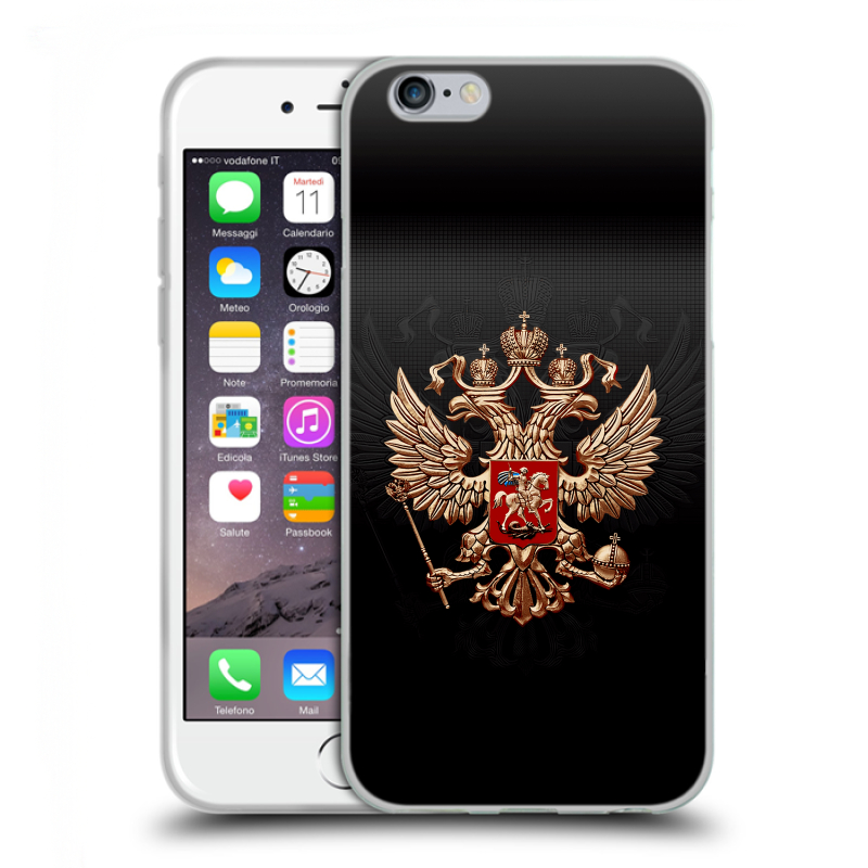 Пластиковый чехол на Iphone 6/6s с принтом Герб России Пластиковый чехол на Iphone 6/6s с принтом Герб России