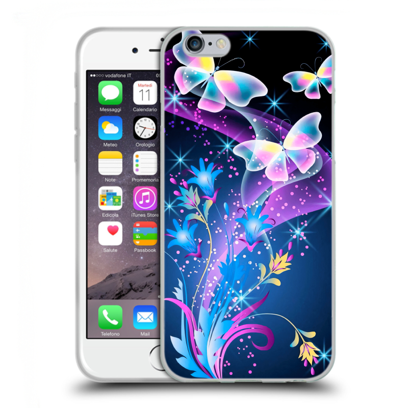 Силиконовый чехол на Iphone 6/6s с принтом Бабочки Силиконовый чехол на Iphone 6/6s с принтом Бабочки