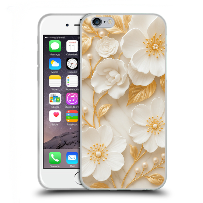 Силиконовый чехол на Iphone 6/6s с принтом Цветы Силиконовый чехол на Iphone 6/6s с принтом Цветы