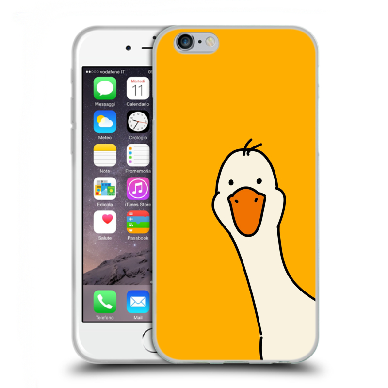 Пластиковый чехол на Iphone 6/6s с принтом Утка Пластиковый чехол на Iphone 6/6s с принтом Утка