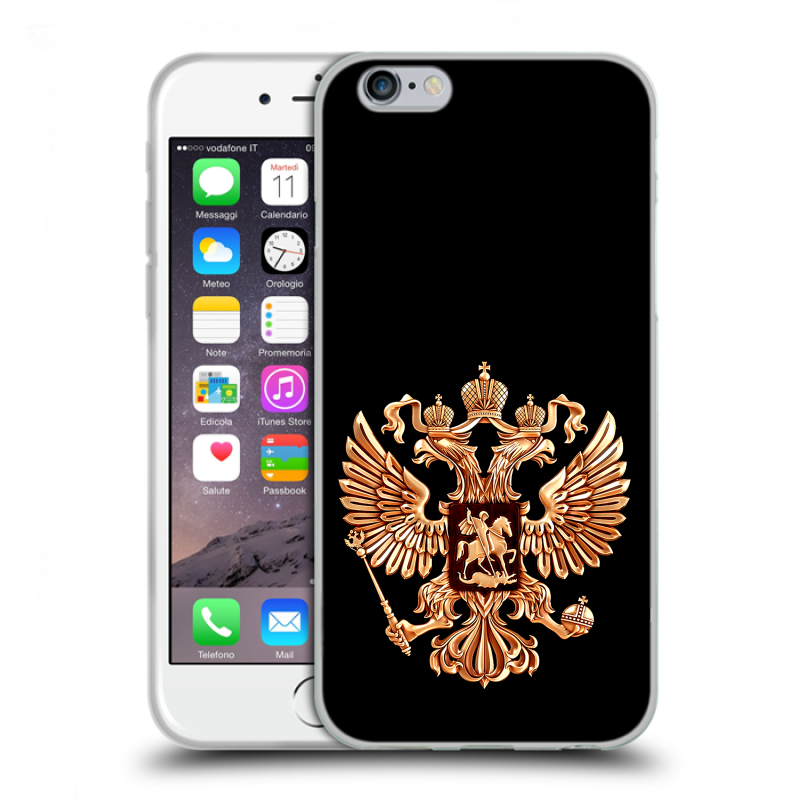 Пластиковый чехол на Iphone 6/6s с принтом Герб России золотой Пластиковый чехол на Iphone 6/6s с принтом Герб России золотой
