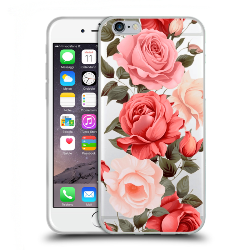 Силиконовый чехол на Iphone 6/6s с принтом Розы Силиконовый чехол на Iphone 6/6s с принтом Розы